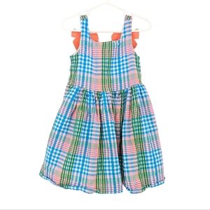 Janie and Jack Sky Blue Plaid Dress Size 3